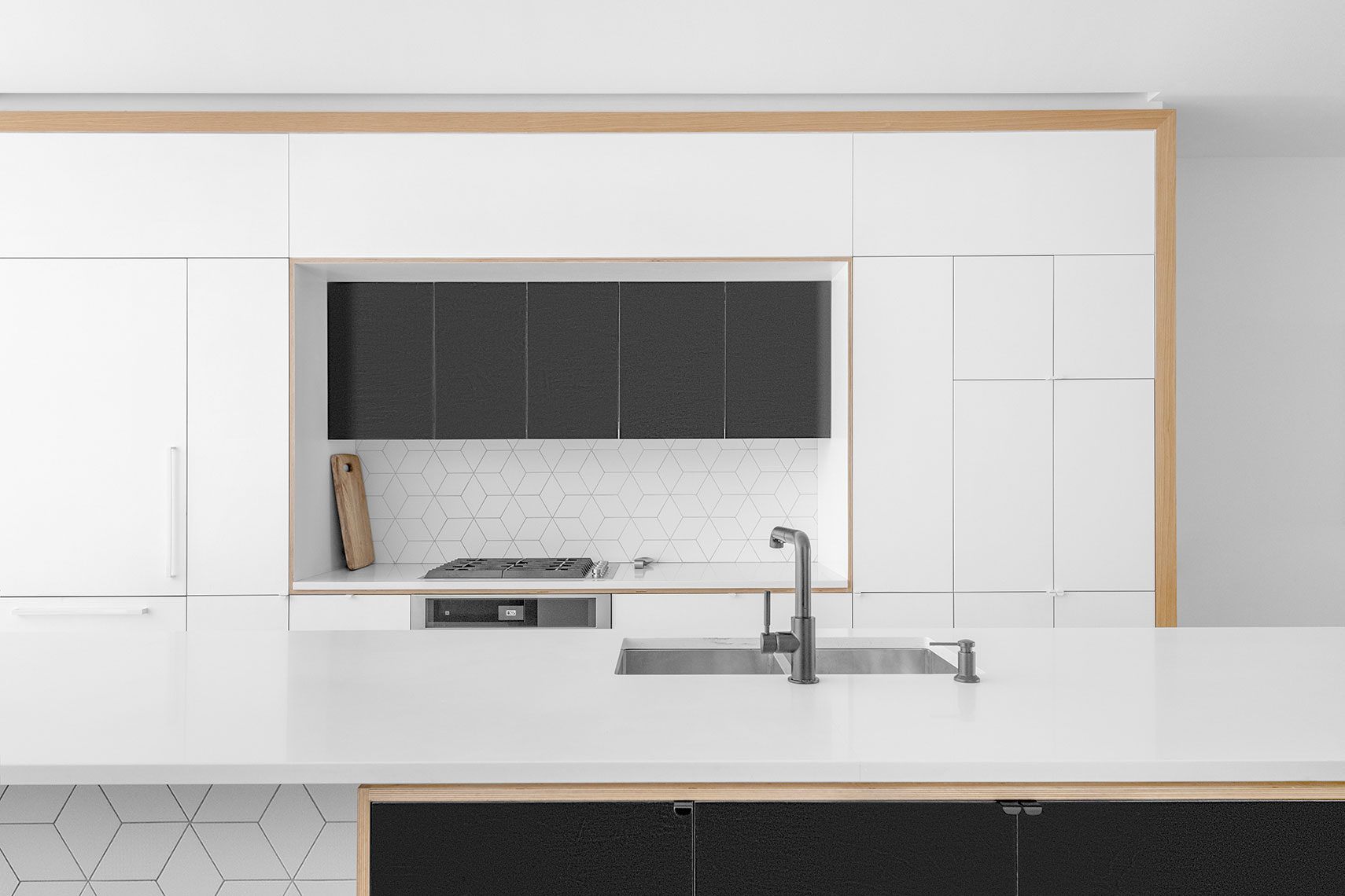 Zoe Wetherall / Interior Architecture / Black White Wood Kitchen