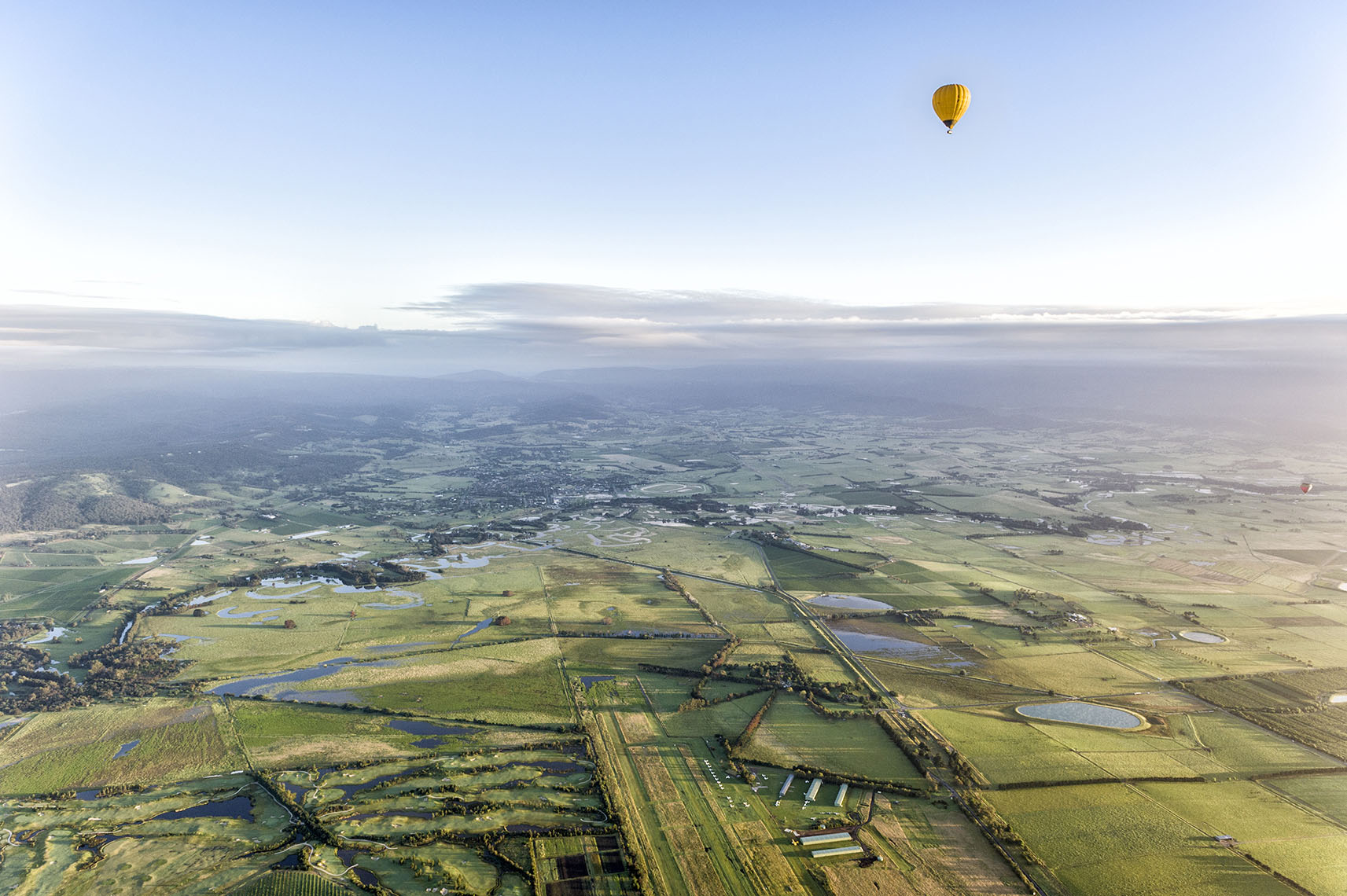 Aerial Landscape View From Balloon