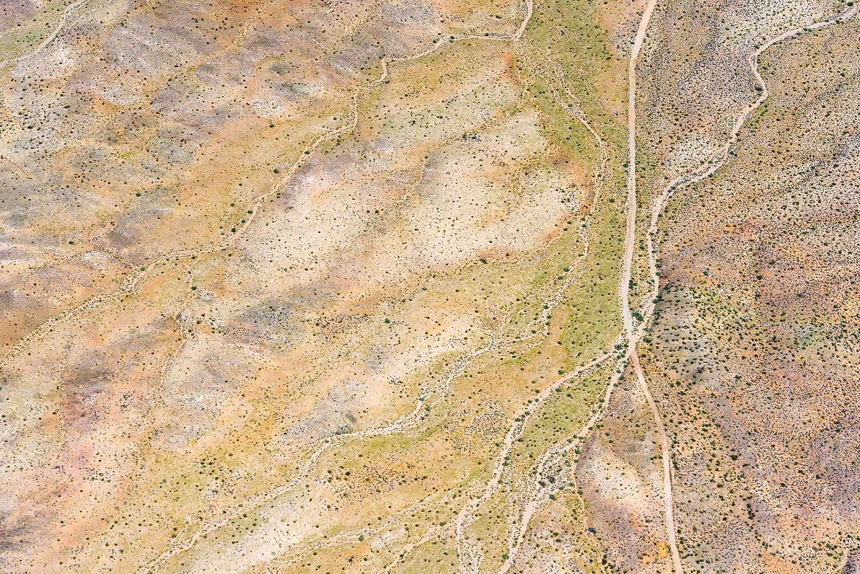 Aerial Landscape Desert Pathway